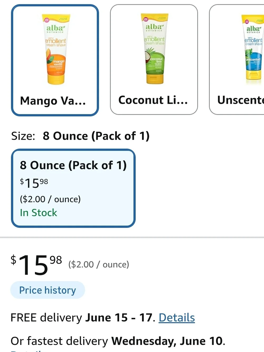Alba Botanica Mango Vanilla Shave Set - Venus & Burt’s Bees